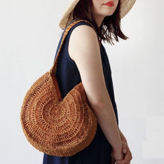 Lisna Seashell Straw Hobo Bags