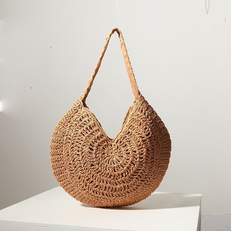 Lisna Seashell Straw Hobo Bags