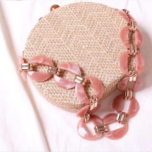 Lorie Round Mini Bag With Resin Straps