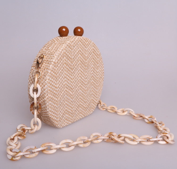 Lorie Round Mini Bag With Resin Straps