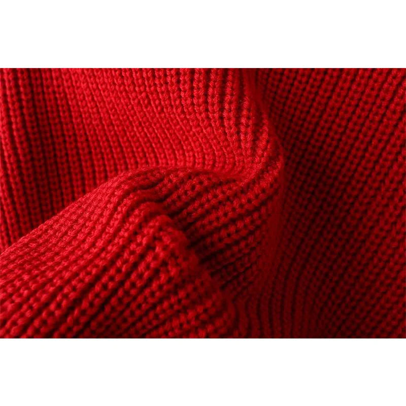 Charotte Turtleneck Red Sweater