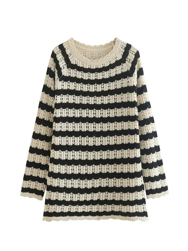 Erna Striped Knitted Mini Dress