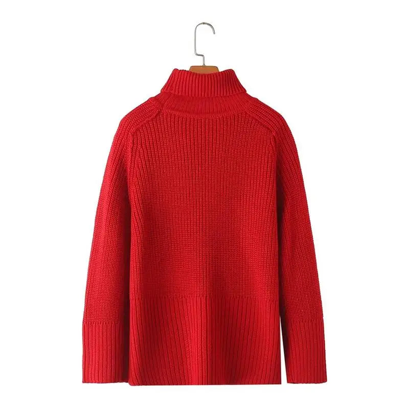 Charotte Turtleneck Red Sweater