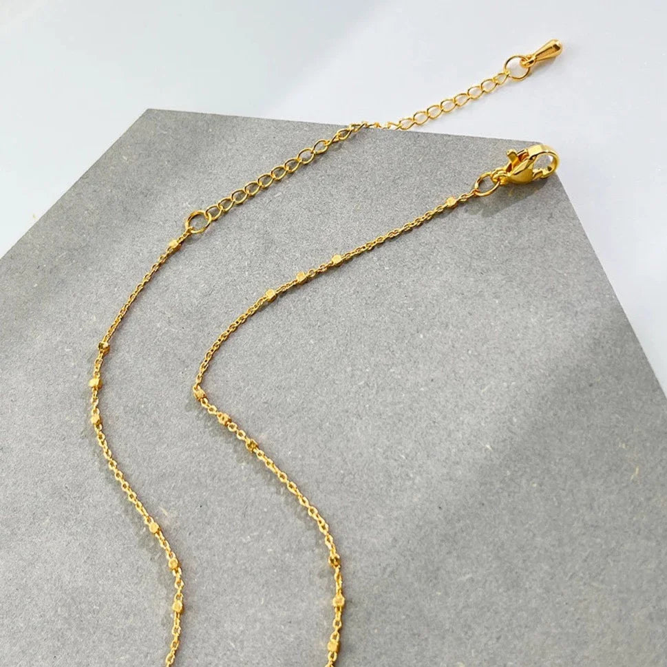 Chaya Gold Bead Chain Hand Bracelet