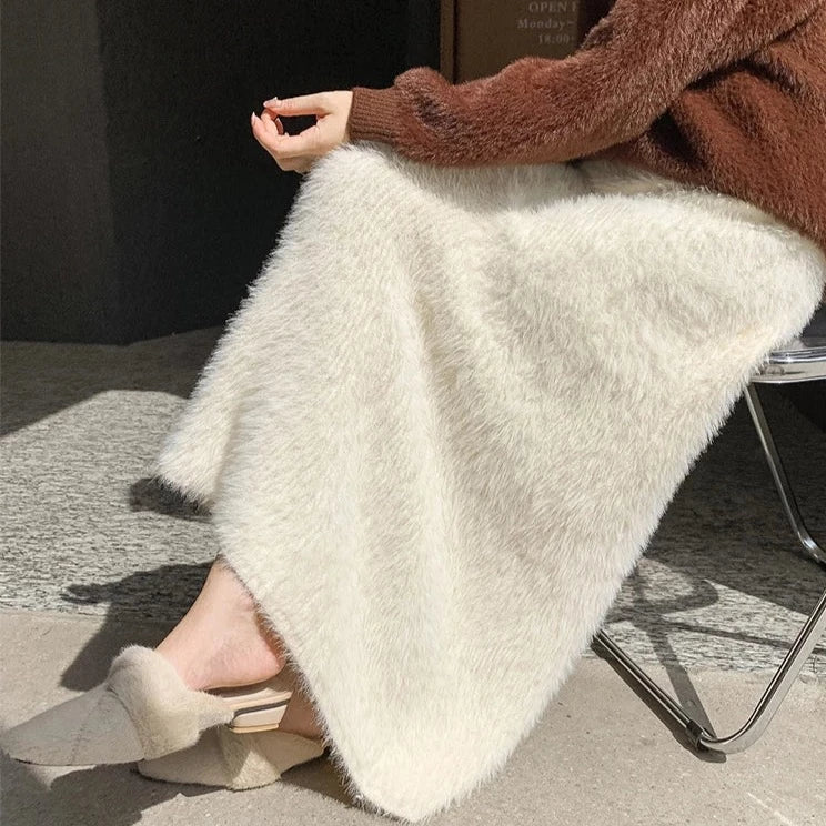 Sonoma Furry Plush Knit Maxi Skirt