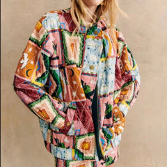 Kayte Bohemian Printed Quilted Cotton Jacket