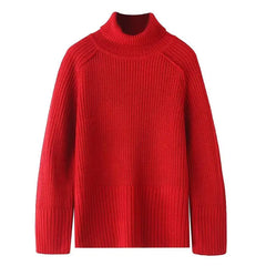 Charotte Turtleneck Red Sweater