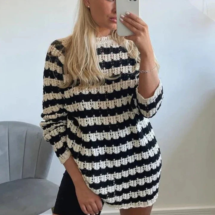 Erna Striped Knitted Mini Dress