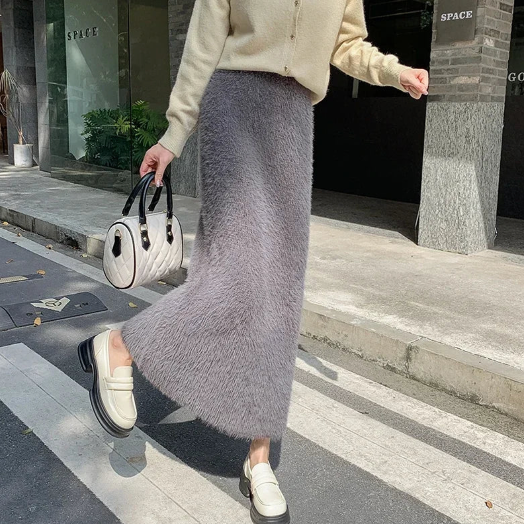 Sonoma Furry Plush Knit Maxi Skirt