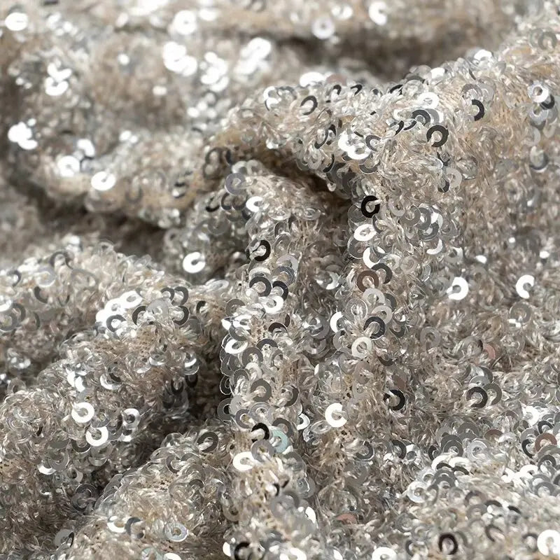 Isadora Silver Sequins Slip Dress