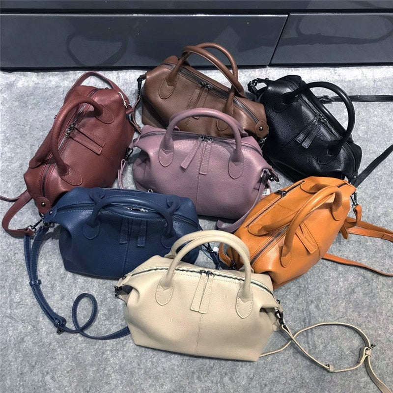 Ulla Genuine Leather Boston Bowling Bags