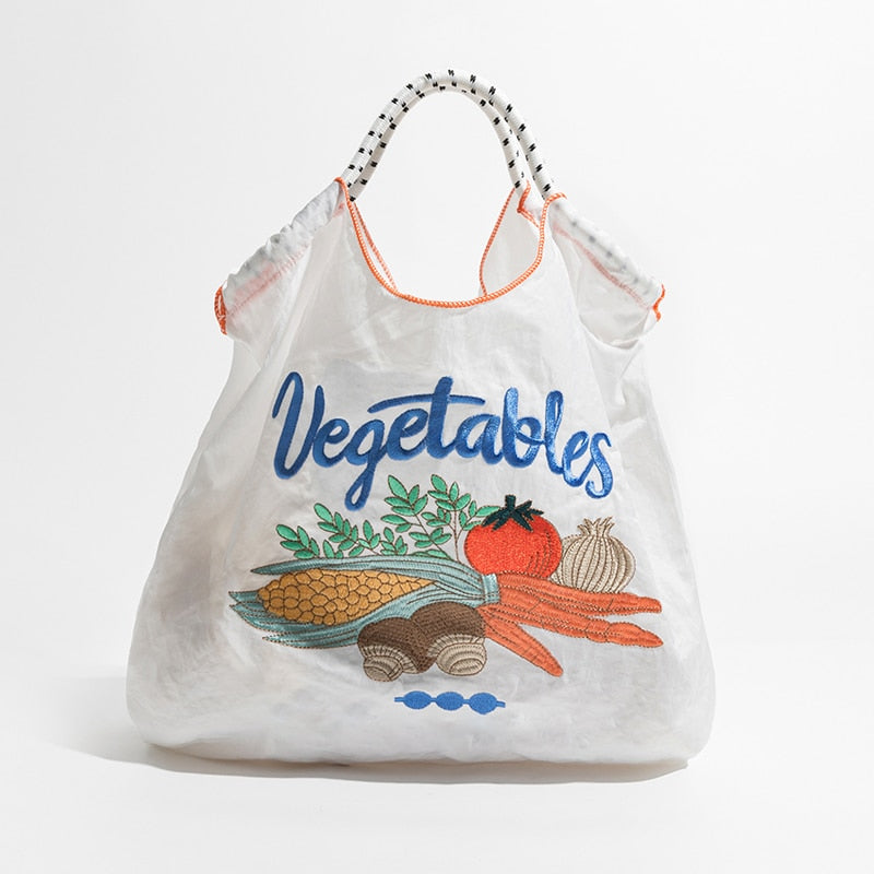 Vegetables Embroidery Eco Bags
