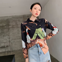 Viktorie Surrealism Art Prints Shirt Blouse