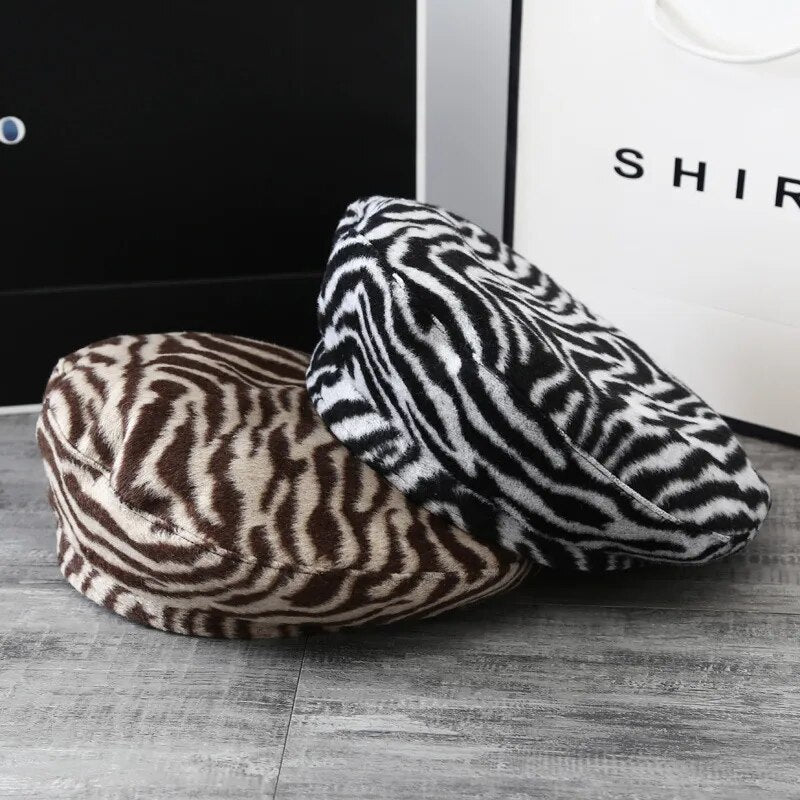 Zebra Pattern Plush Barrets