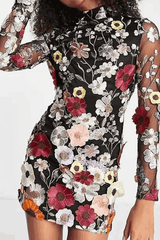 Samantha 3D Flower Mini Dress