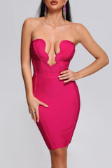 Maeve Bandage Mini Dress-Hot Pink