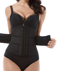 Corset Latex Buckle Waist Corset Belt LATEX Rubber Straps Corset-curvy-faja