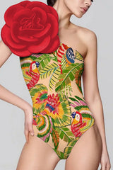 Selene Flower Printed Swimwear Two Piece Set