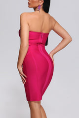 Maeve Bandage Mini Dress-Hot Pink