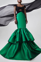 Eliana Fishtail Maxi Dress-Green