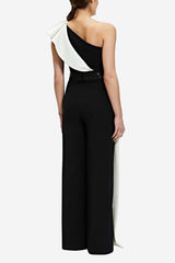 Calla One Shoulder Jumpsuit -Black