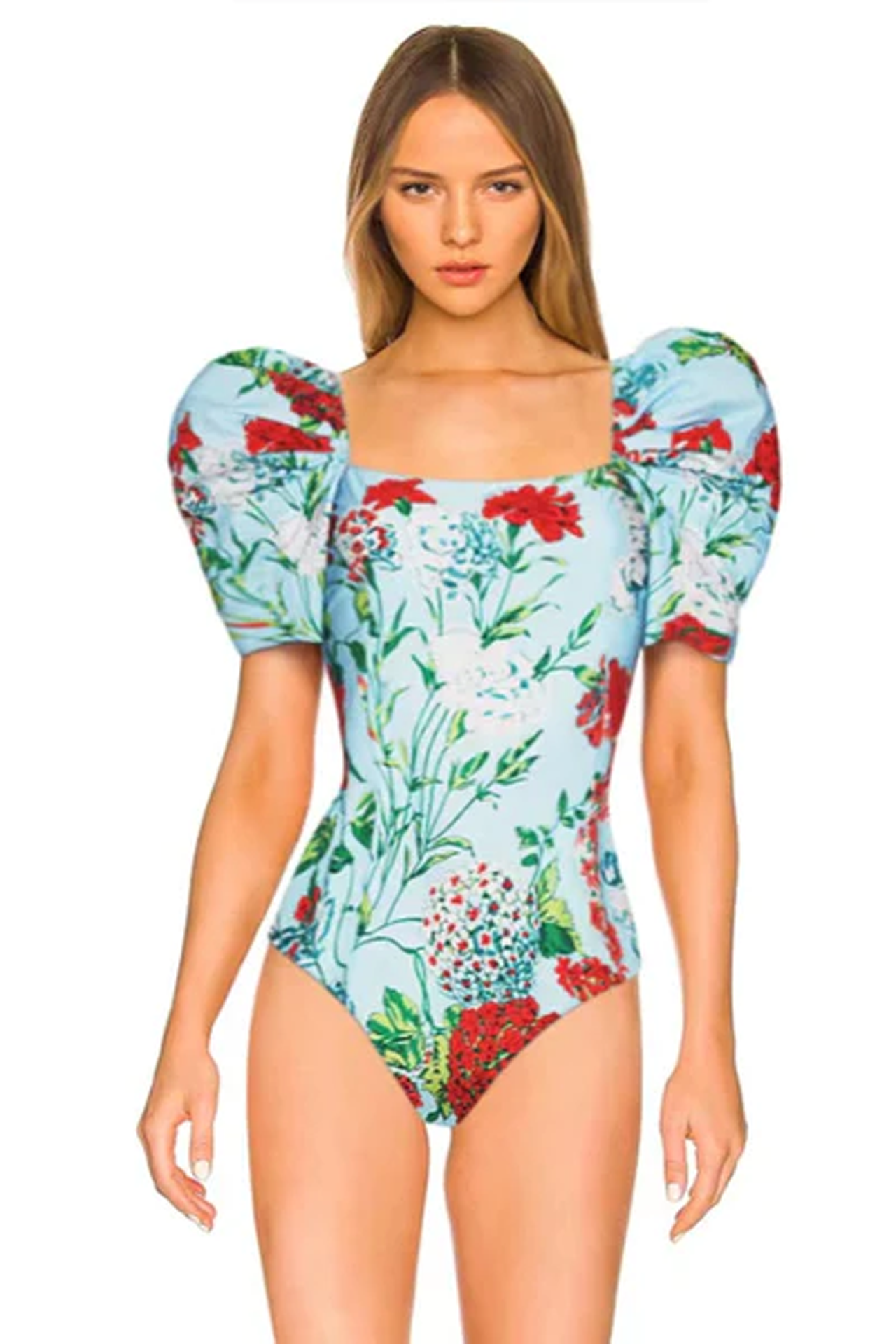 Luna Flower Printed Swimwear Two Piece Set