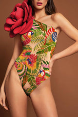 Selene Flower Printed Swimwear Two Piece Set