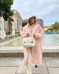 Camila Pink Teddy Coat