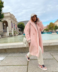 Camila Pink Teddy Coat