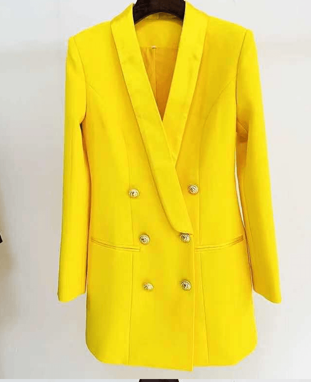 Noelle Yellow Blazer Dress