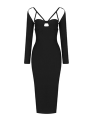 Safi Black Midi Dress