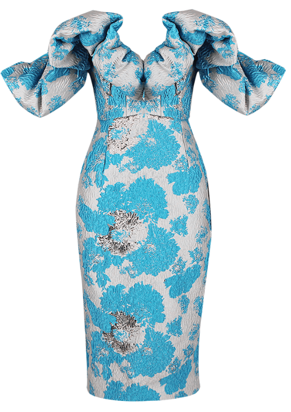Dorsey Blue Midi Dress