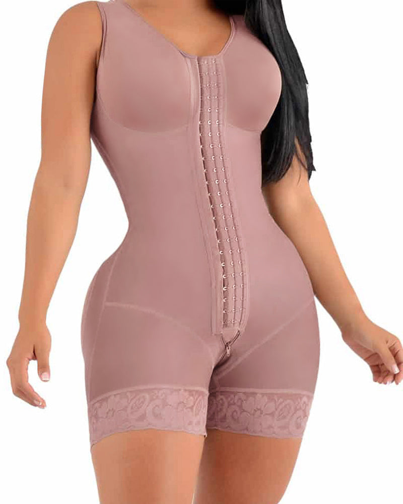 High Compression Short Girdle With Brooches Bust Girdle