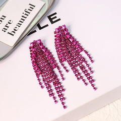 Cordelia Tassel Earrings-Pink