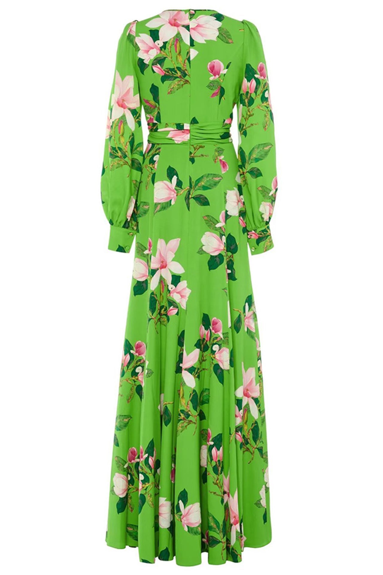 Aurora Long Sleeve Printed Dress-Green