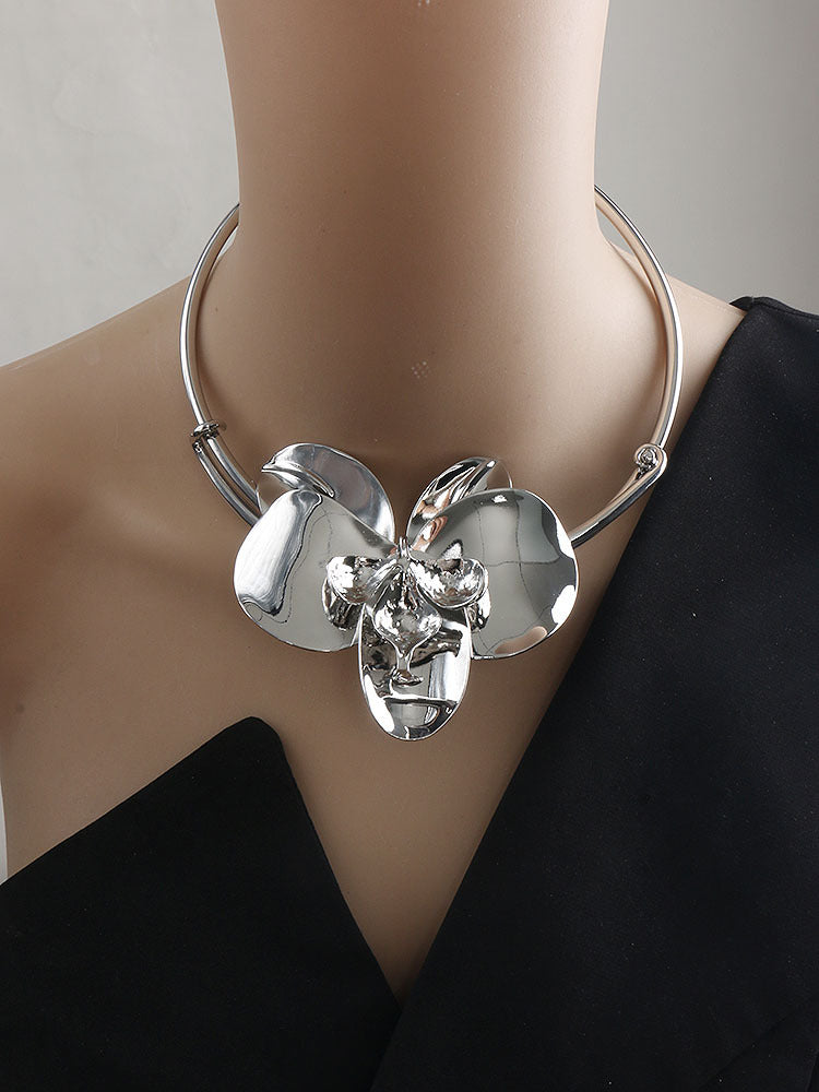 Sapphira 3D Orchid Necklace