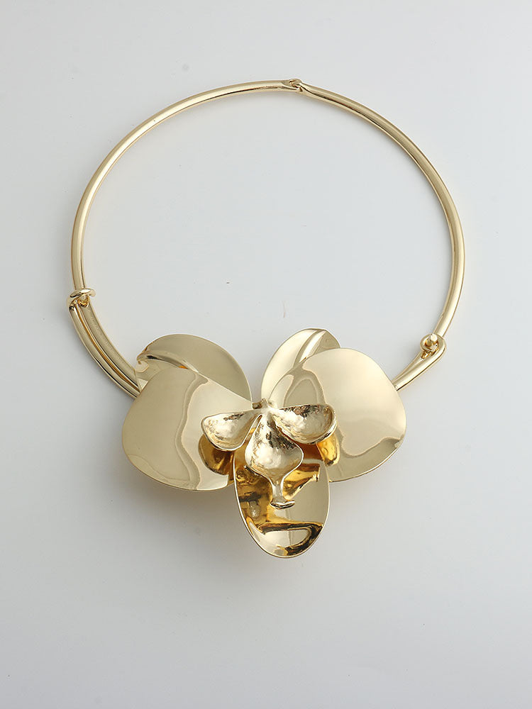 Sapphira 3D Orchid Necklace