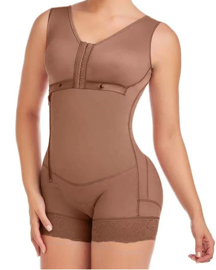 Bodysuit Bodyshaper For Women Tummy Control Side Zipper Adjustable Breast Support Shaperwear