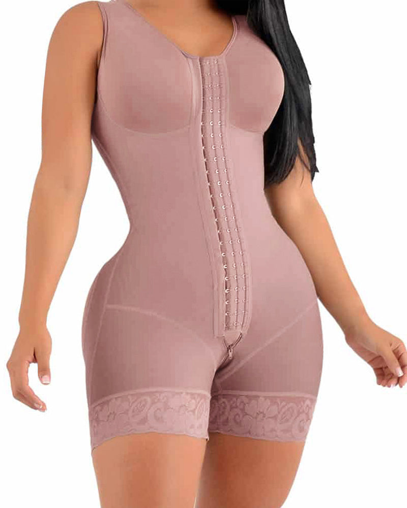 High Compression Short Girdle With Brooches Bust Girdle