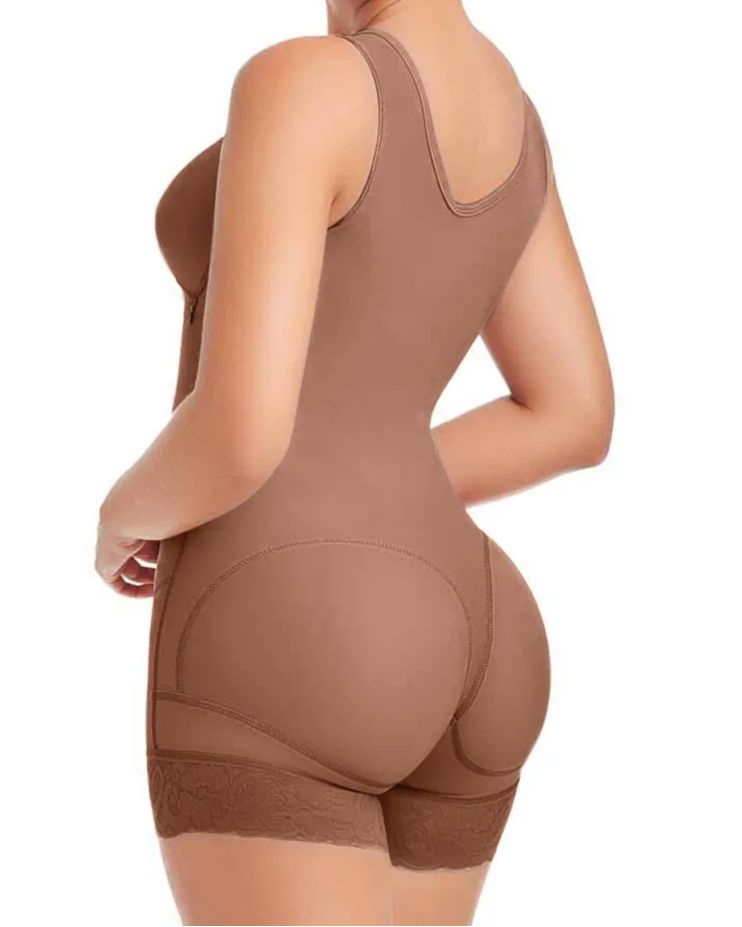 Bodysuit Bodyshaper For Women  Tummy Control Side Zipper Adjustable Breast Support Shaperwear