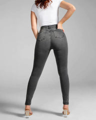 Slim fit pencil pants stretch high-rise jeans