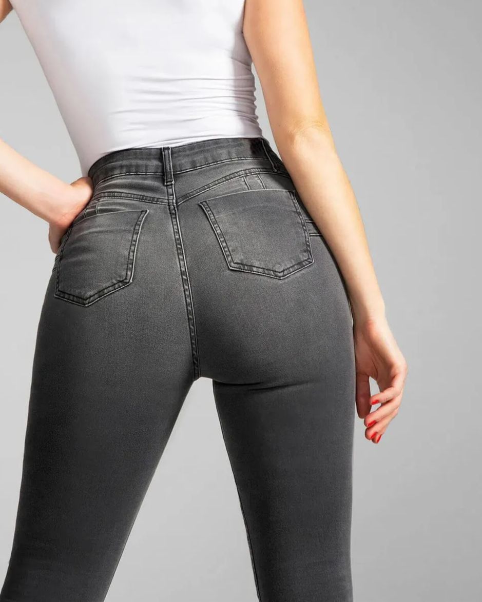 Slim fit pencil pants stretch high-rise jeans